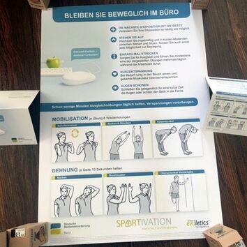 A5 Flyer mit Übungen zur Mobilisation